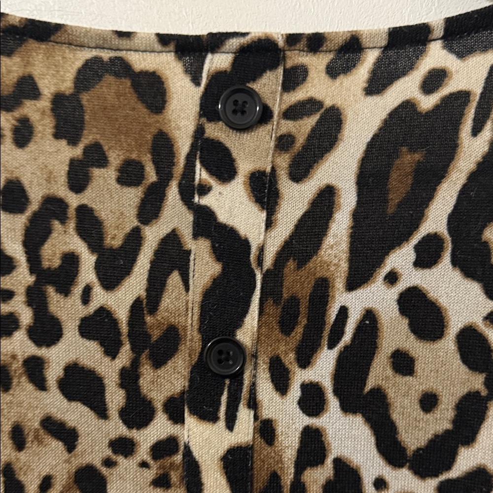 Chico's Brown Leopard Print Tunic Top - Picture 5 of 5